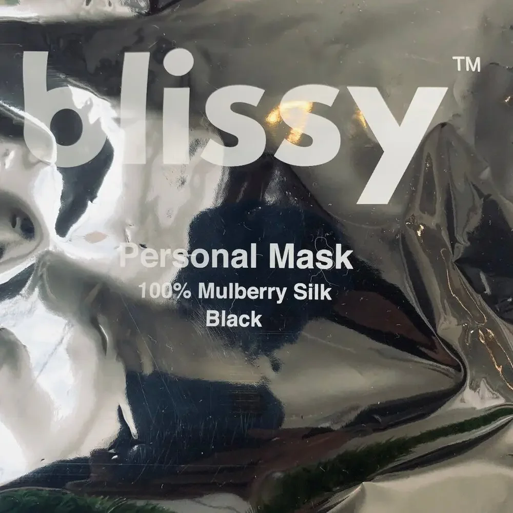 Blissy Silk Face Mask - Black $24.95